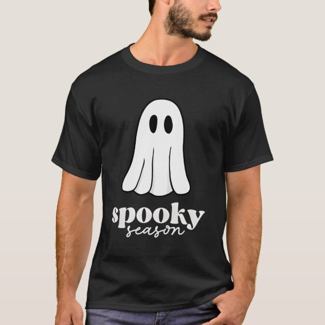 Halloween Boho Spooky Season Ghost Design T-Shirt (Front)