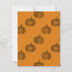 Halloween boho Zentangle® inspired pumpkins Autumn Holiday Card