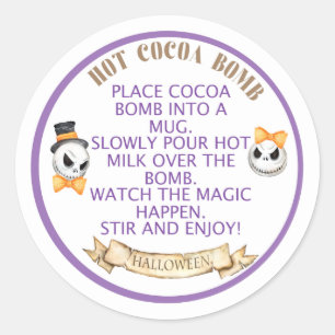 HALLOWEEN bomb, cocoa bomb label