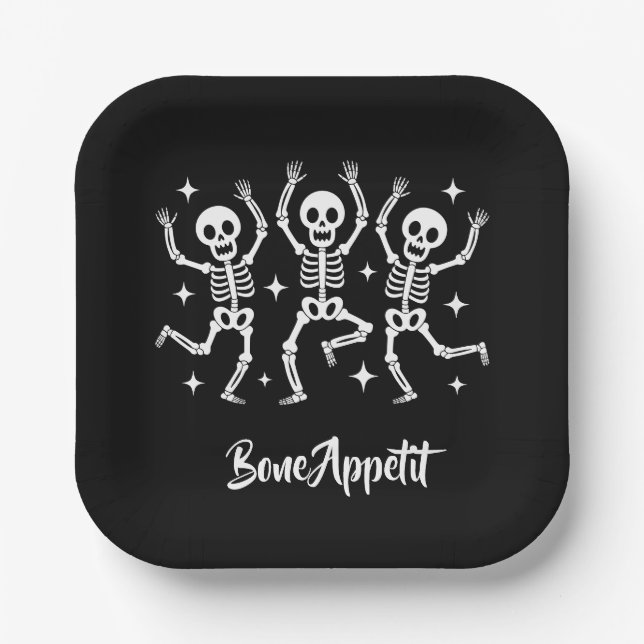 Halloween Bone Appetit  Paper Plate (Front)