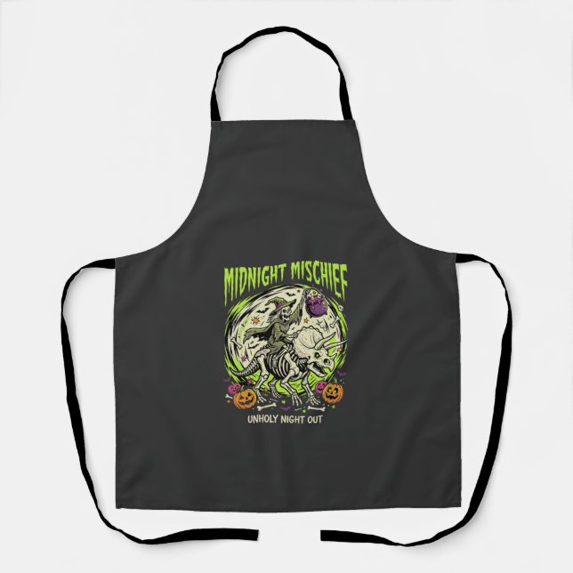 Halloween Bone Rider Mischief Apron (Front)