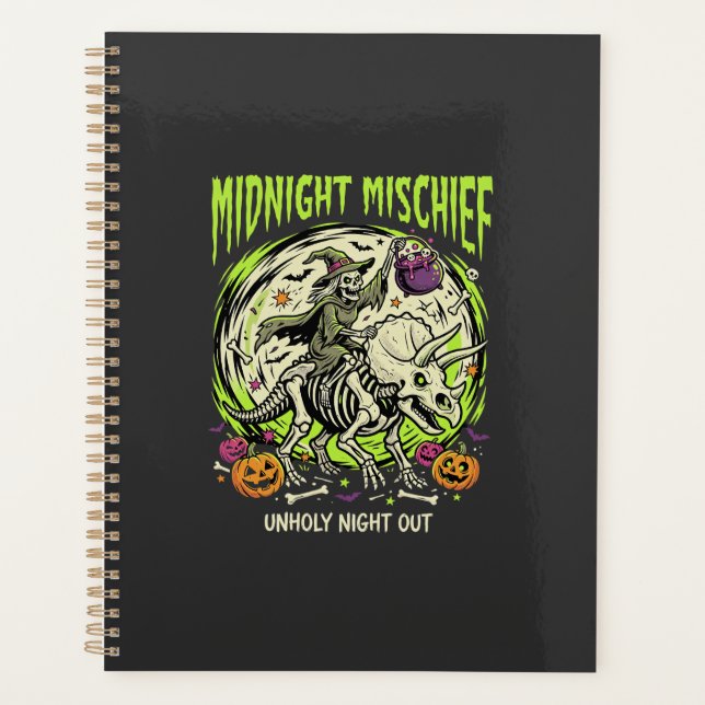 Halloween Bone Rider Mischief Planner (Front)