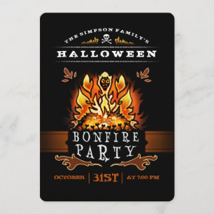 Halloween Bonfire Party Invitation