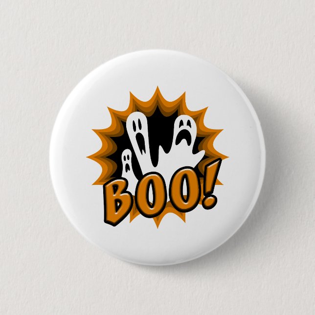 Halloween Boo! 6 Cm Round Badge (Front)