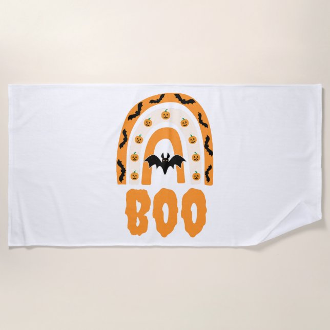 Halloween Boo                        Beach Towel (Front)