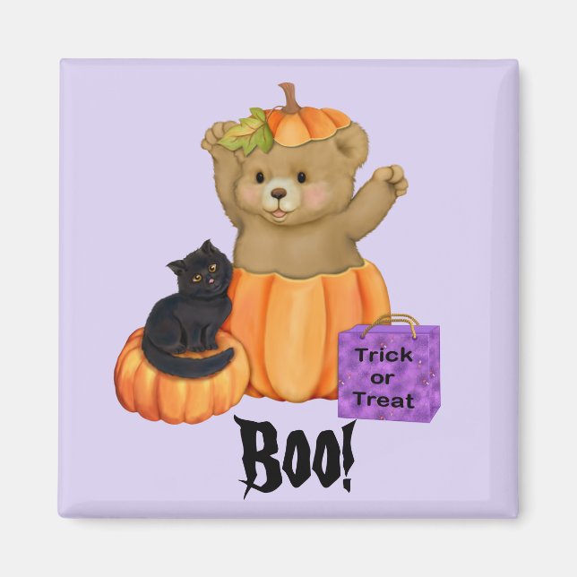Halloween Boo Bear Magnet (Front)