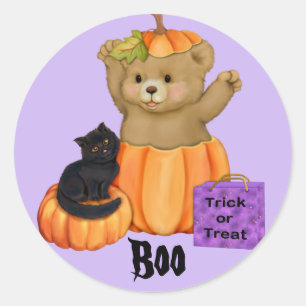 Halloween Boo Bear Stickers
