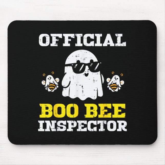 Halloween Boo Bee Inspector Funny Costume Men Mouse Mat (Front)