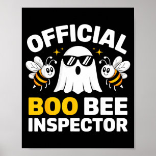 Halloween boo bee inspector funny costume men poster