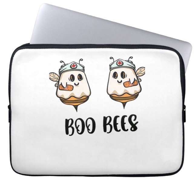 Halloween Boo Bees Nurse Classic T-Shirt Laptop Sleeve (Front)