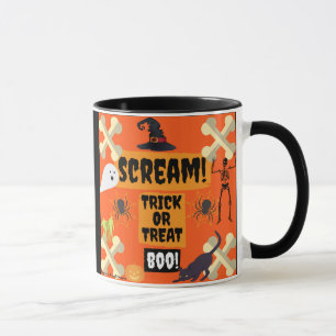 Halloween Boo! Black 11 oz Combo Mug