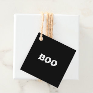 Halloween Boo & black and white spooky blank Favour Tags