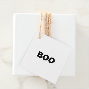 Halloween Boo black and white spooky blank Favour Tags