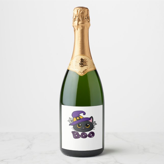 Halloween Boo Boo Crew Classic T-Shirt Sparkling Wine Label (Front)