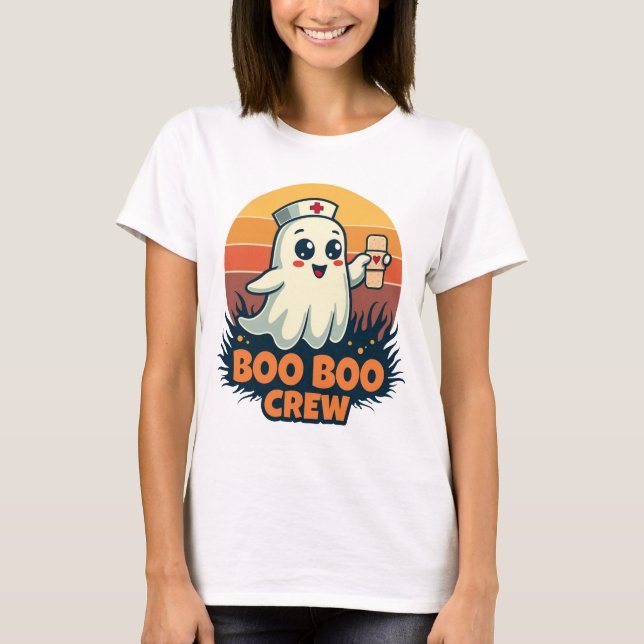 Halloween Boo Boo Crew Cute Ghost Spooky Costume T-Shirt (Front)