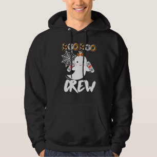 Halloween Boo Boo Crew Ghost Nurse Costume Rn Nurs Hoodie