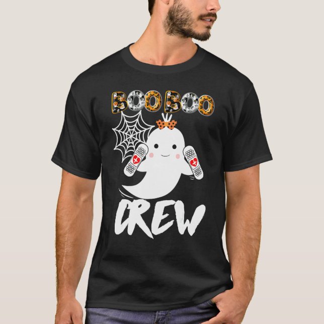 Halloween Boo Boo Crew Ghost Nurse Costume Rn Nurs T-Shirt (Front)