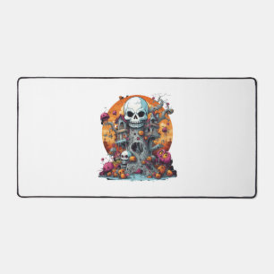 Halloween Boo Boo Crew Skull Tree Castle Hospital Desk Mat
