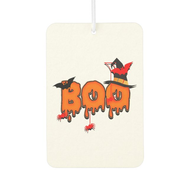 HALLOWEEN Boo             Car Air Freshener (Front)