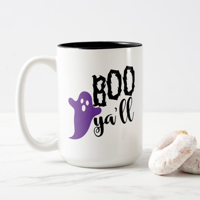 Halloween Boo Coffee Mug (With Donut)