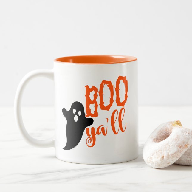 Halloween Boo Coffee Mug (With Donut)