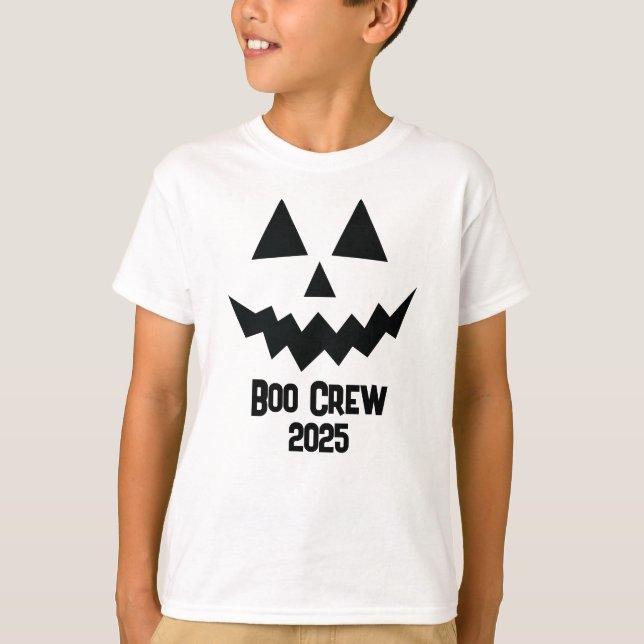 Halloween Boo Crew 2025 jack-o-lantern pumpkin  T-Shirt (Front)