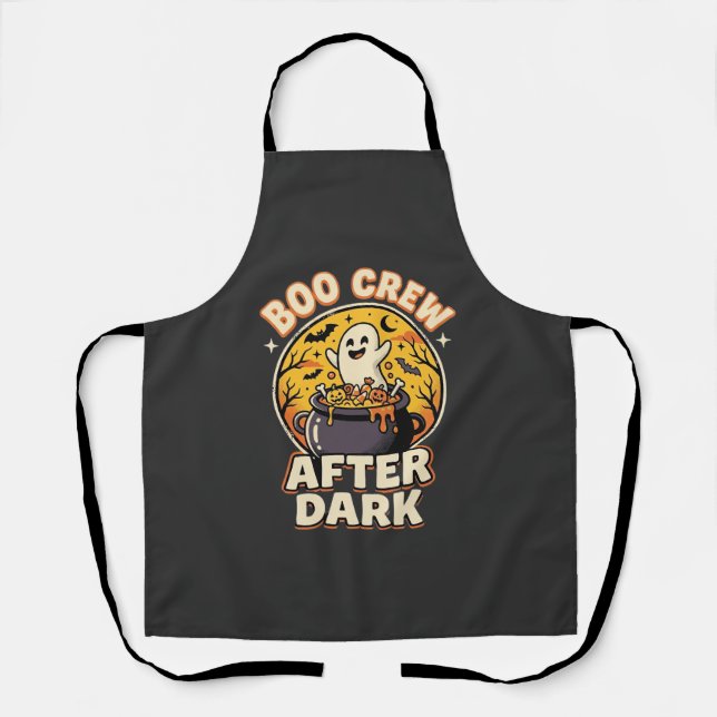 Halloween Boo Crew Badge Apron (Front)