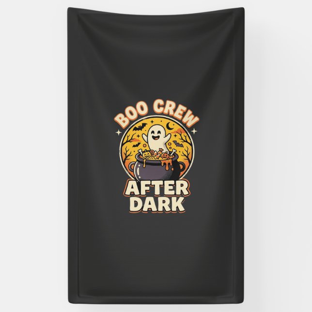 Halloween Boo Crew Badge Banner (Vertical)