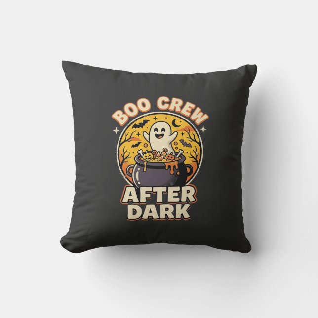 Halloween Boo Crew Badge Cushion (Front)