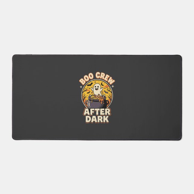 Halloween Boo Crew Badge Desk Mat (Front)