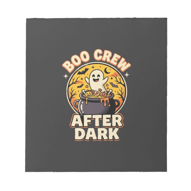 Halloween Boo Crew Badge Notepad (Front)