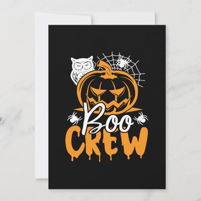 Halloween Boo Crew Birthday Invitation (Front)