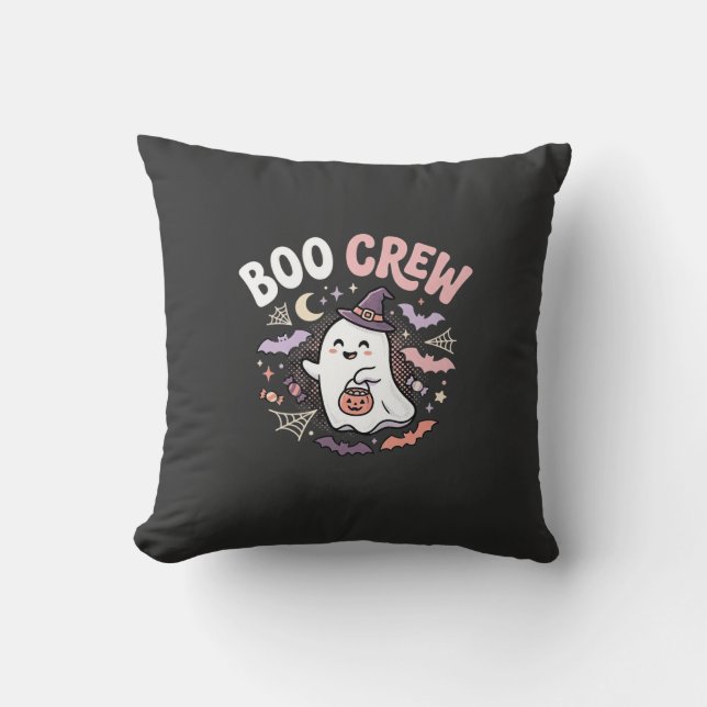 Halloween Boo Crew Ghost Cushion (Front)