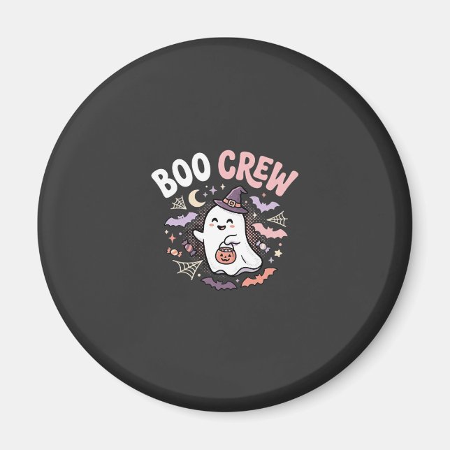 Halloween Boo Crew Ghost Magnet (Front)