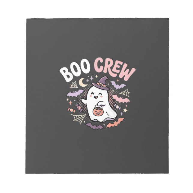 Halloween Boo Crew Ghost Notepad (Front)