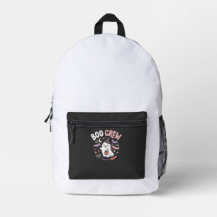 Halloween Boo Crew Ghost Printed Backpack