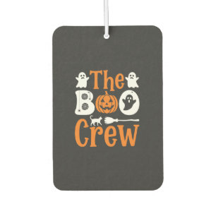 Halloween Boo Crew Ghost Pumpkin Cat Design Car Air Freshener