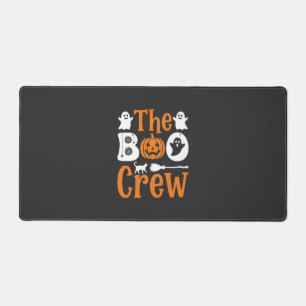 Halloween Boo Crew Ghost Pumpkin Cat Design Desk Mat