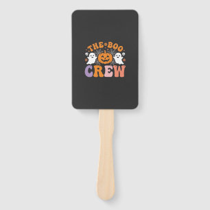 Halloween Boo Crew Ghost Pumpkin Design_1 Hand Fan