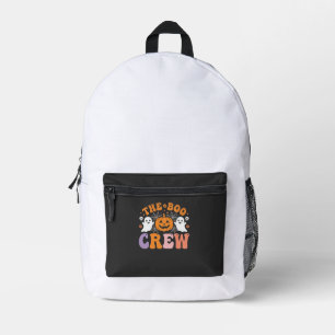 Halloween Boo Crew Ghost Pumpkin Design_1 Printed Backpack