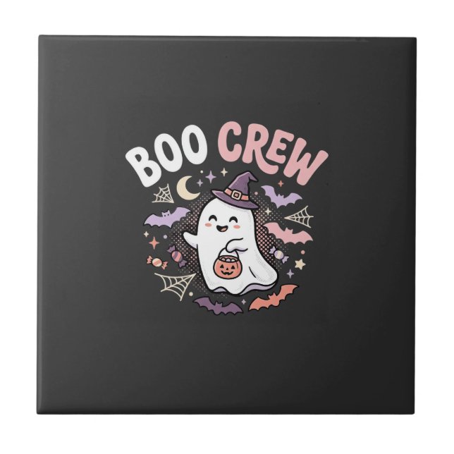 Halloween Boo Crew Ghost Tile (Front)