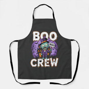 Halloween Boo Crew Zombie Family Vector Design Apron