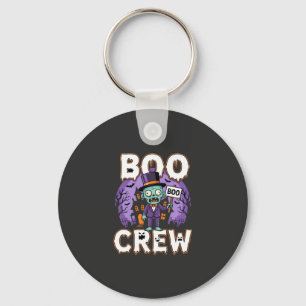 Halloween Boo Crew Zombie Family Vector Design Key Ring