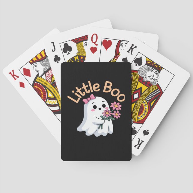 Halloween Boo Cute Family Playing Cards (Back)