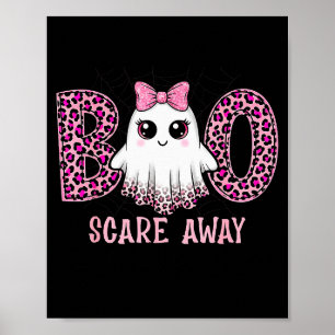 Halloween Boo E Away Breast Cancer Awareness Cute  Poster