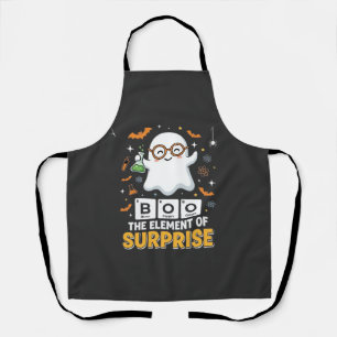 Halloween Boo Element of Surprise Ghost Design_1 Apron