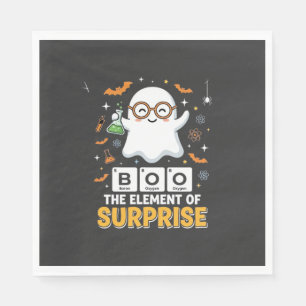 Halloween Boo Element of Surprise Ghost Design_1 Napkin
