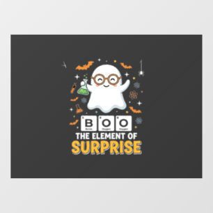 Halloween Boo Element of Surprise Ghost Design_1 Window Cling