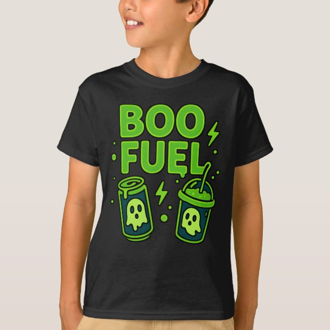 Halloween Boo Fuel Clothes spooky Outfit Unisex T-Shirt (Front)