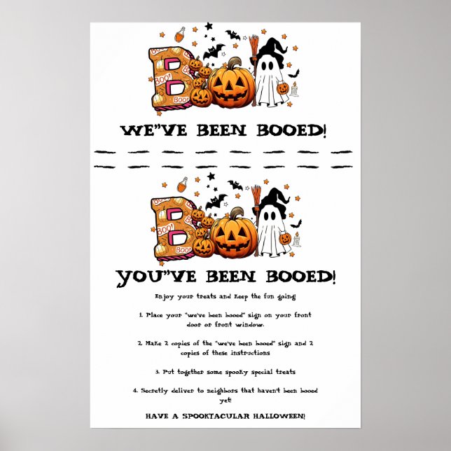  Halloween boo game sign  (Front)